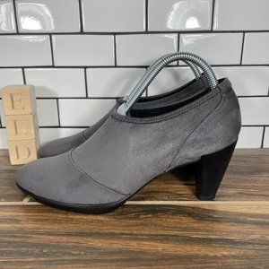 Ecco Shape 55 Plateau Womens Size 10 Shoes Gray Stretch Slip On Comfort Shooties